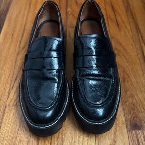 Franco Sarto Womens patent leather loafers